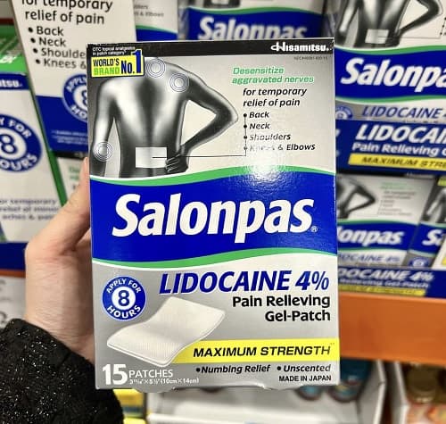 Miếng dán giảm đau Salonpas Lidocaine 4% review-2