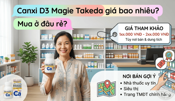 Canxi D3 Magie Takeda giá bao nhiêu? Mua ở đâu rẻ?