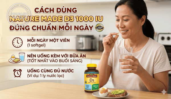 Cách Dùng Nature Made D3 1000 IU Đúng Chuẩn Mỗi Ngày