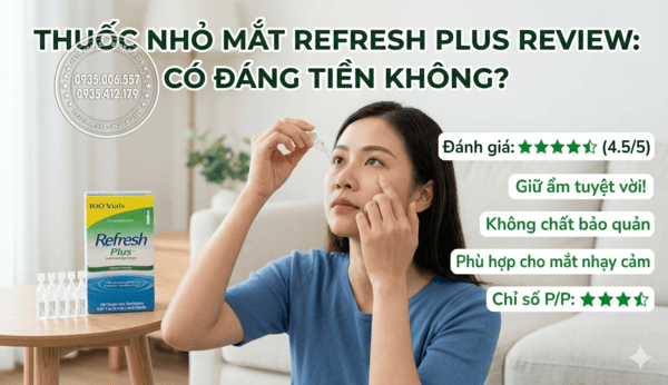 Thuốc nhỏ mắt Refresh Plus review: Có đáng tiền không?