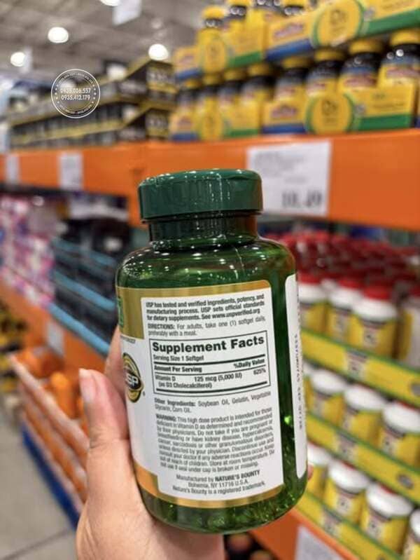 Đánh giá ưu nhược điểm của Vitamin D3 Nature’s Bounty 400 viên