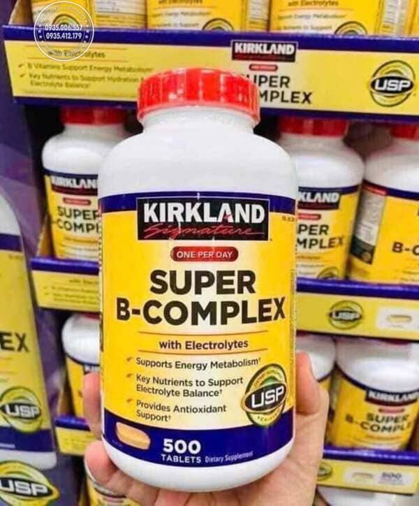 Tổng quan Vitamin B tổng hợp Kirkland Super B-Complex 500 viên