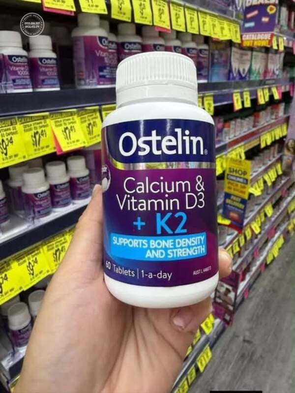 Viên uống Ostelin Calcium & Vitamin D3 + K2 của Úc 60 viên là gì?